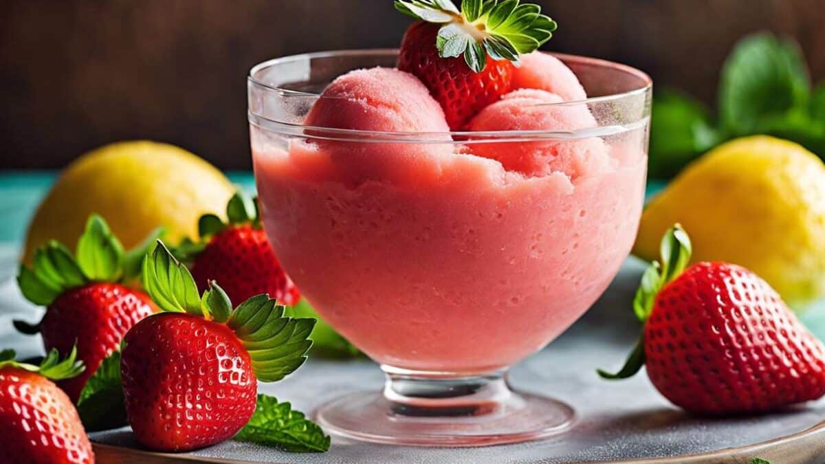 Sorbet fraise-melon : recette rafraîchissante pour l'été