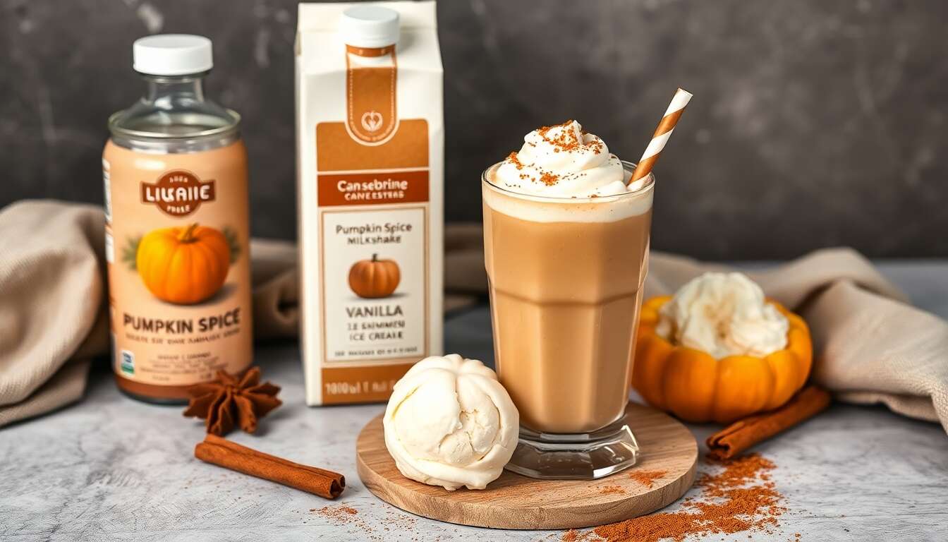 Délice d'automne : milkshake à la citrouille épicée et cannelle