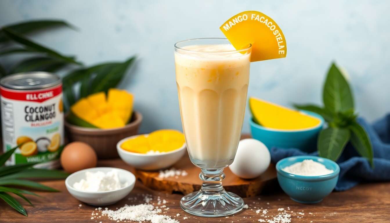 Savourez l'exotisme avec le milkshake mangue-coco