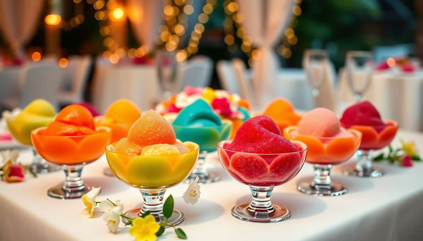 Idées créatives pour présenter vos sorbets lors d'une réception