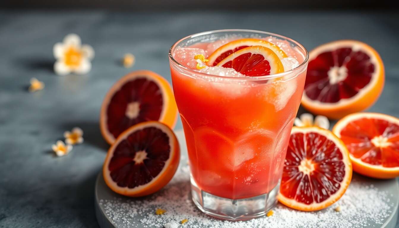 Granité à l'orange sanguine : fraîcheur et couleur en bouche