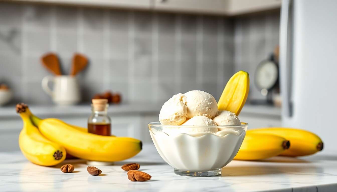 Glace Minute Allégée à la Banane : sans Sucre et Sans Crème !