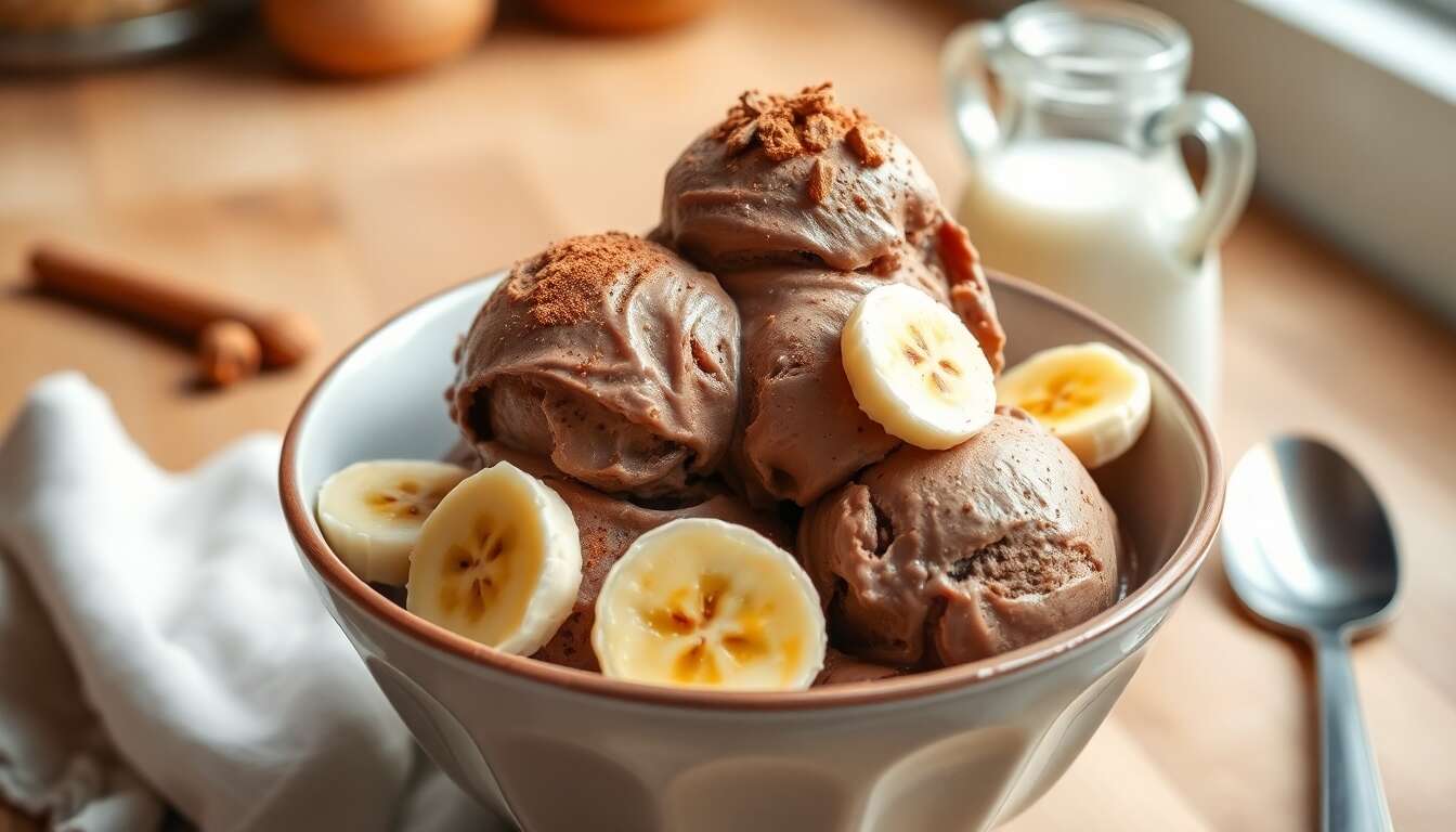 Glace au chocolat maison : 3 ingrédients, sans sucre raffiné
