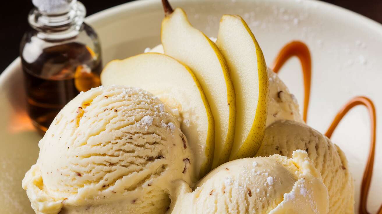 Crème glacée Poire-Vanille : un classique revisité sans sorbetière, facile