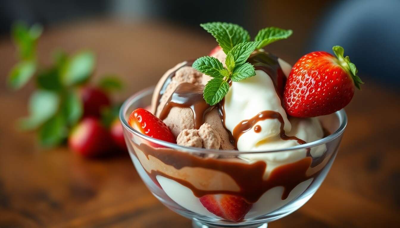 Ingr&eacute;dients n&eacute;cessaires pour des glaces sans sorbeti&egrave;re