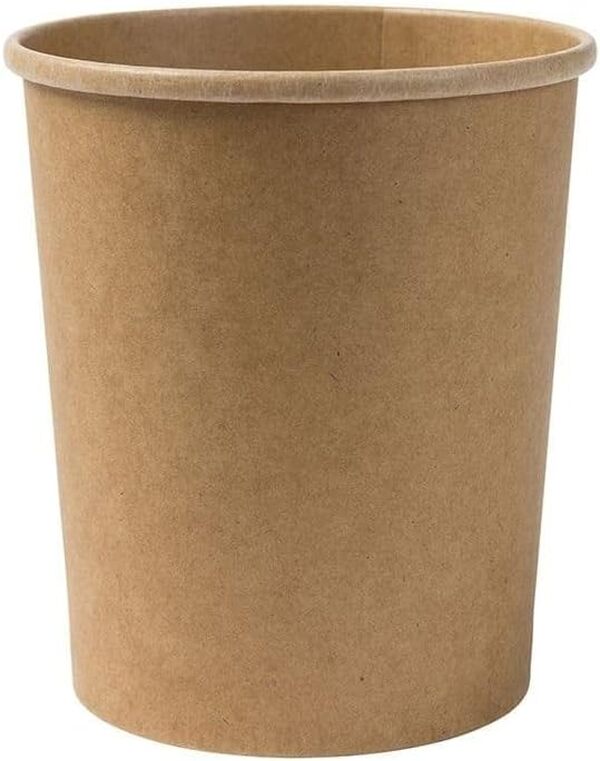 BIOZOYG Bio gobelets en papier gobelets aliments carton kraft marrons I Gobelets compostables à emporter glace papier I 500 Gobelets jetables biodégradables 800ml