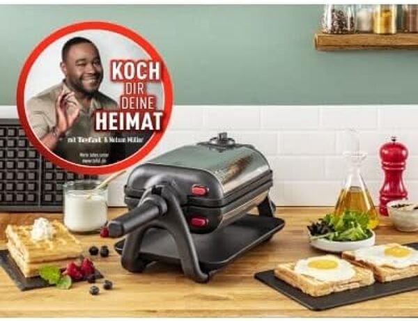 Tefal Gaufrier 4 en 1 Noir/Inox gaufré