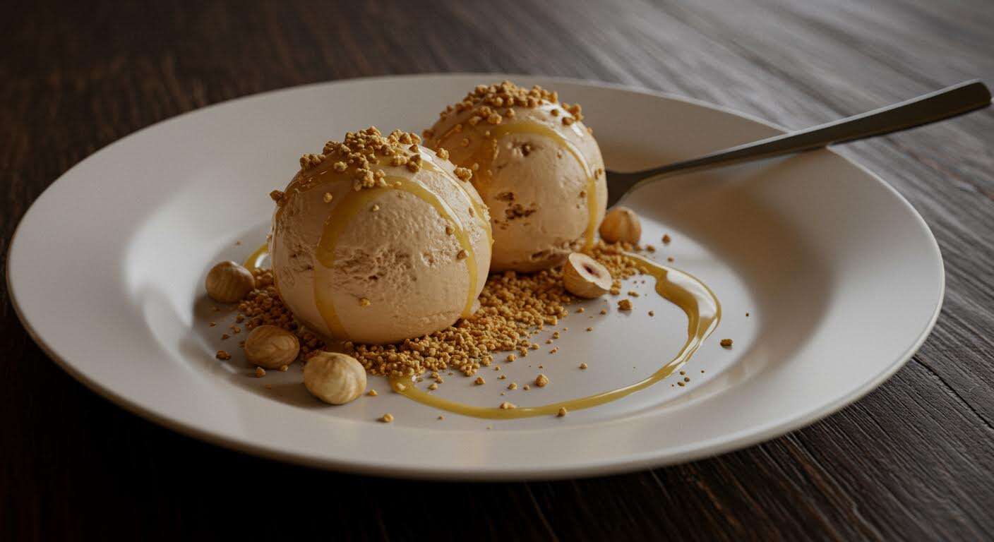 Glace noisette-praliné maison : le secret d'une onctuosité parfaite sans sorbetière, un rêve pour les gourmands