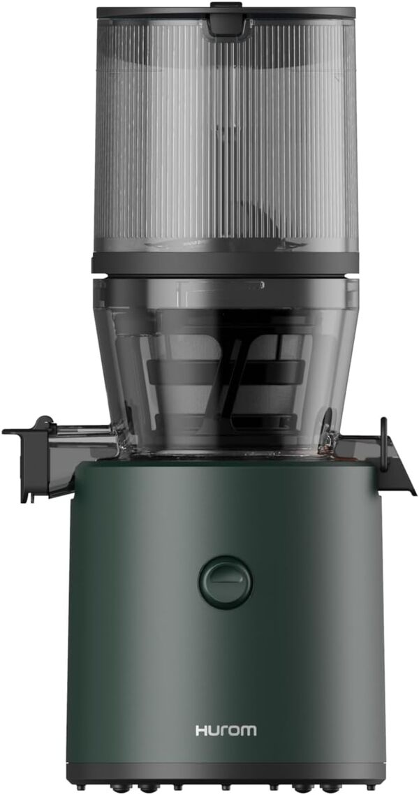 Hurom H320N nouveau presse-agrumes lent combiné à une méga trémie intelligente-sans BPA-Fruits-Légumes (Vert profond)