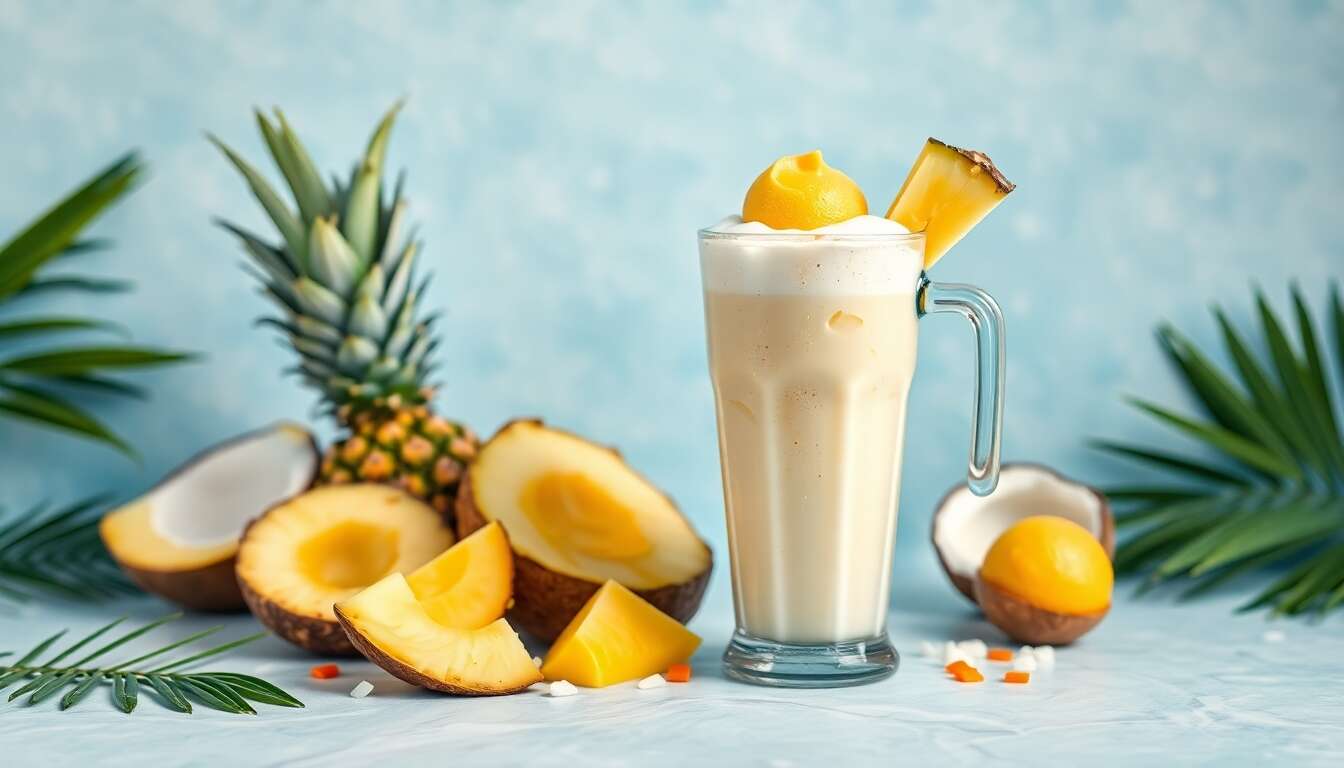 Milkshake tropical au robot de cuisine intelligent