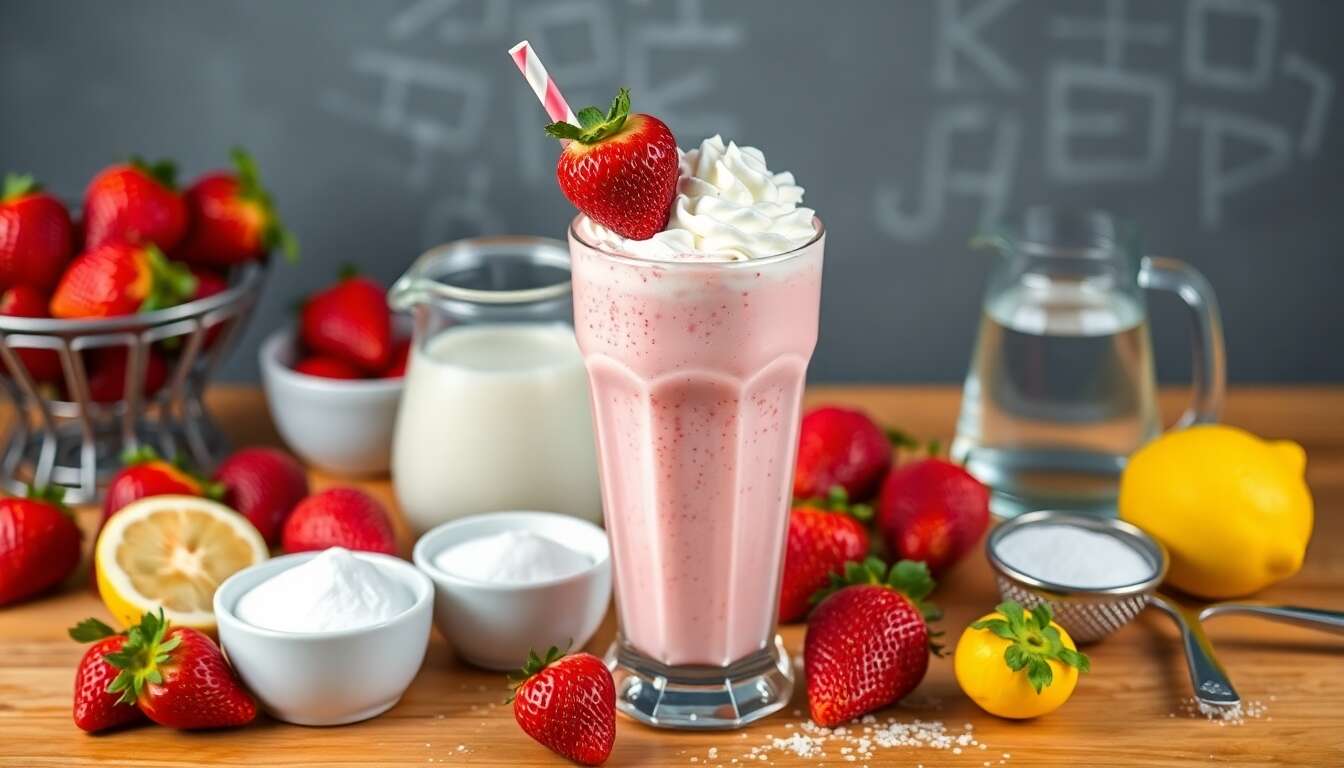 Milkshake fraise maison : recette simple et savoureuse
