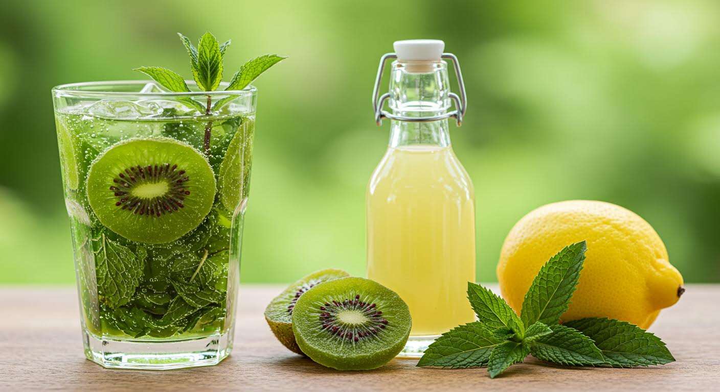 Cette boisson verte à la menthe et au kiwi est la plus rafraîchissante pour les dernières chaleurs de l'été