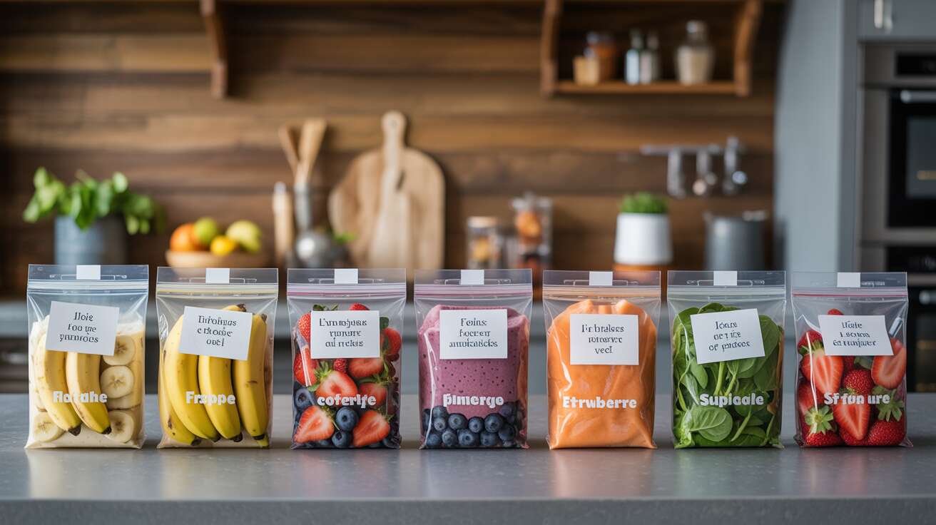 Le secret pour préparer ses sachets de smoothies pour toute la semaine et gagner un temps fou le matin
