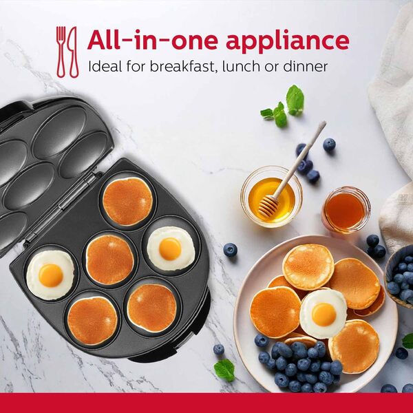 Holstein Housewares HU-09005B Appareil à apepa anti-adhésif en acier inoxydable Noir