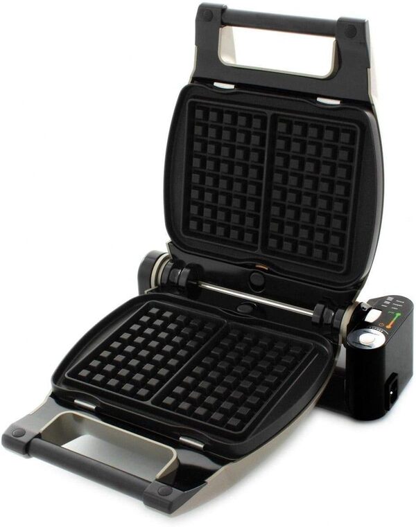 Lagrange 019622 Gaufrier Premium Gaufres + Gaufrettes + Croque monsieur Taupe