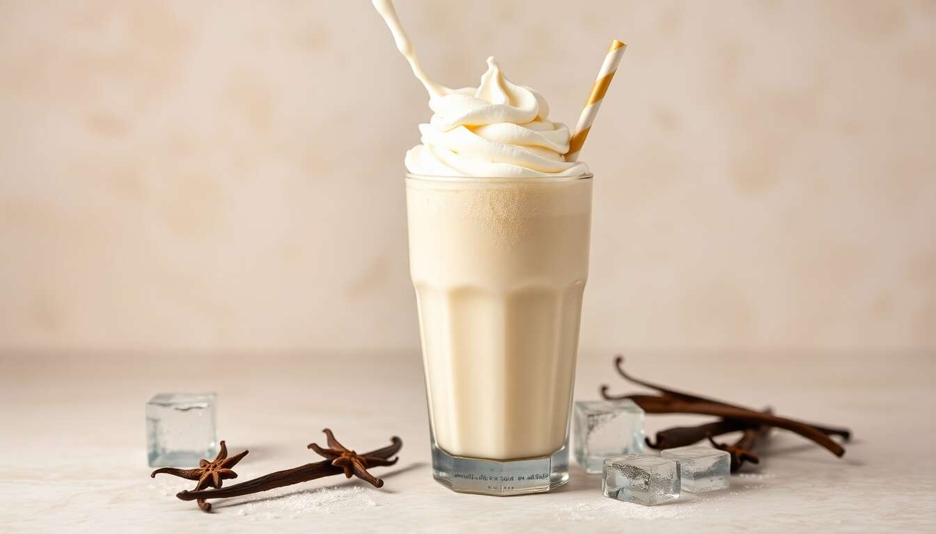 Dévoilez la magie du milkshake vanille crémeux !