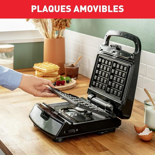 Tefal Snack Collection Appareil à Sandwich, Gaufrier, Panini, Gril, 4 Coffrets de plaques Inclus, Revêtement Antiadhésif, Plaques amovibles et compatibles lave-vaisselle, Rangement Facile, SW854D16