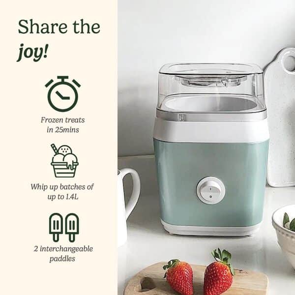 Cuisinart ICE31U Iced Dessert, Homemade Ice Cream and Sorbet Maker Machine glacé, Pistache Clair
