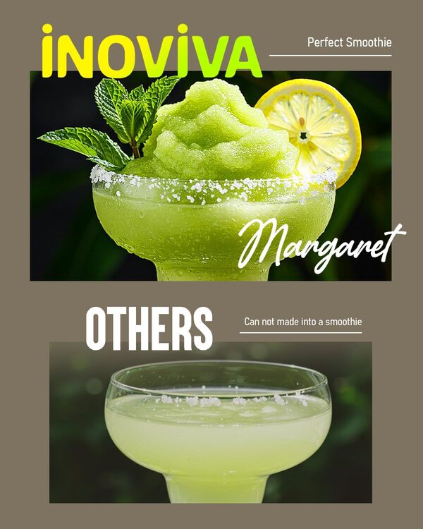 INOVIVA Machine à neige fondue de 2,6 L - Pas besoin de glace, machine à boissons congelées avec autonettoyant, 5 modes prédéfinis, fait des slushies, milkshakes, frappes et cocktails glacés pour un