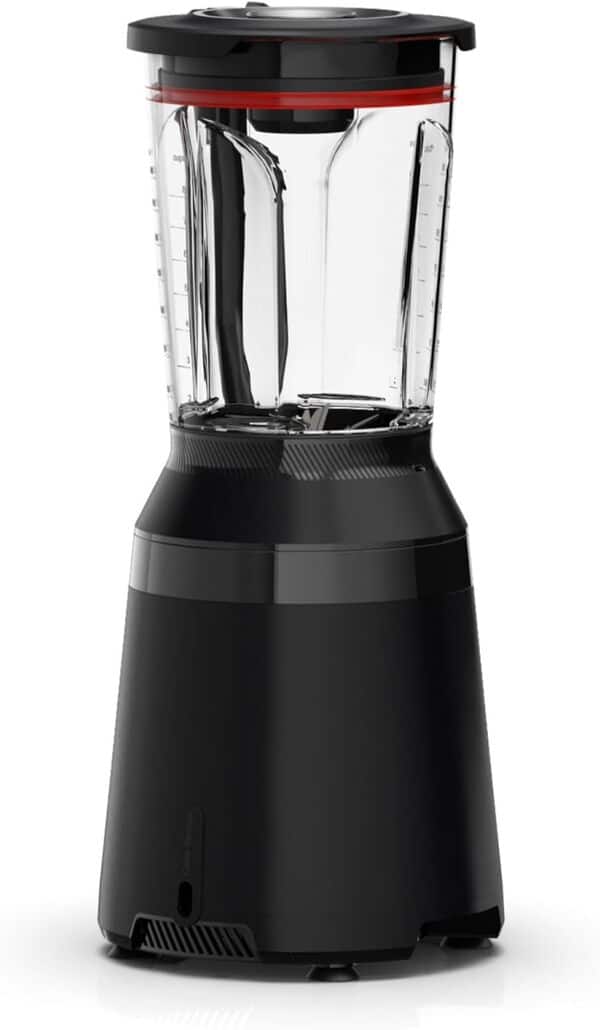 Bosch, VitaPower Série 6, blender haute performance, moteur 1800 watts, vitesse du moteur jusqu'à 45 000 tr/min, 6 programmes automatiques, bol résistant en tritan, noir, MMB6652B