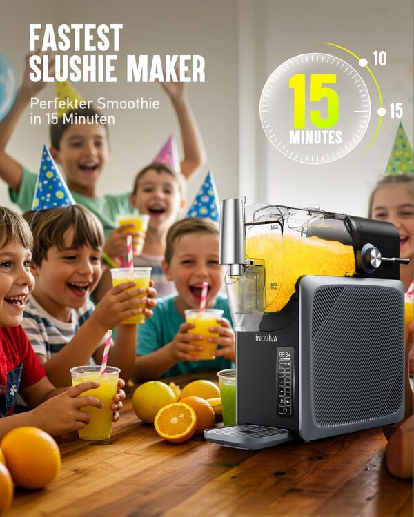 Machine à slushies, milkshakes et frappés, 2,6 l, sans glace, 5 modes, auto-nettoyage