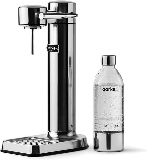 Aarke Carbonator 3, Machine à Soda avec 2 x Bouteilles d'eau (800ml), Finition Acier