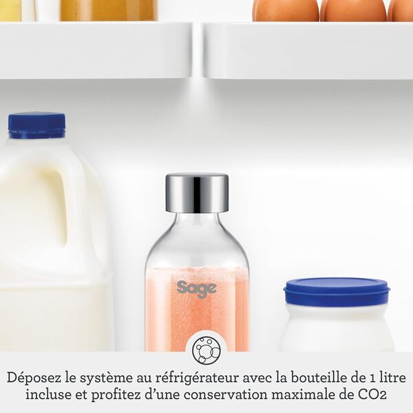 Sage - The InFizz Fusion - Machine à Soda - Pour l'Eau Pétillante, les Jus de Fruits, le Thé, les Cocktails et Toutes les Boissons Pétillantes - Noir Nuit
