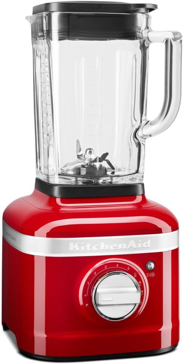 KitchenAid Blender K400 - Bol en verre de 1,4 L - Mixeur électrique pour smoothie - Smoothie maker - Puissance 1200 W - 3 programmes préréglés et 5 vitesses - Pomme d'amour