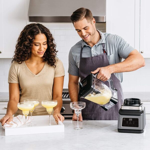 Ninja Mixeur 2 en 1 avec Auto-iQ (BN750UK) 1 200 W, carafe 2,1 l, tasse 0,7 l - Noir/argenté