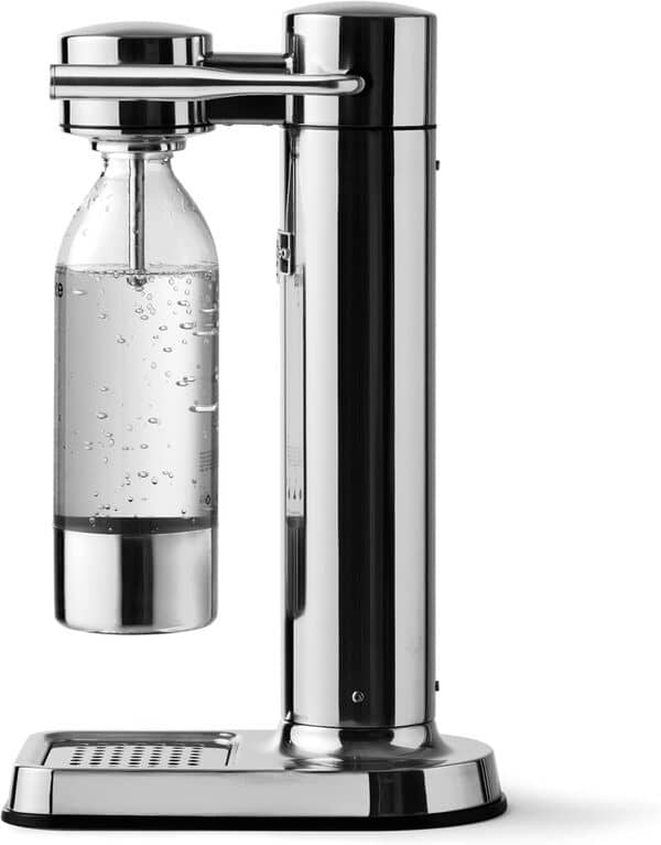 Aarke Carbonator 3, Machine à Soda avec Bouteille d'eau, Finition Acier