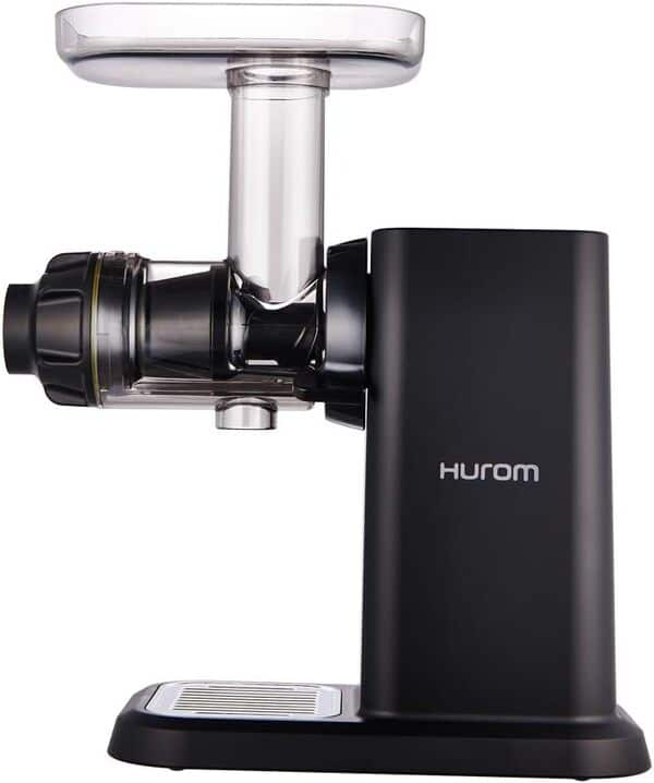HUROM | Extracteur de jus | Extracteur à Jus de Fruits et Legumes | GI-BBE08 | Chef GI | 4 en 1 |Machine a pâtes fraîches | avec Garantie | 500ml | 150 Watt | Sans BPA | Noir