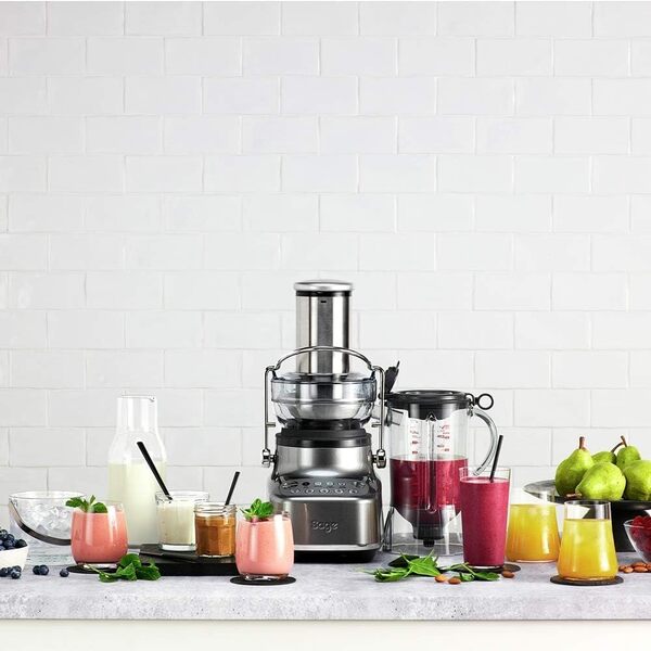 Sage - The 3X Bluicer - Blender & Juicer 2-en-1 - Pour Smoothies, Jus, Frappes, Slushies & Cocktails - Hickory Fumé