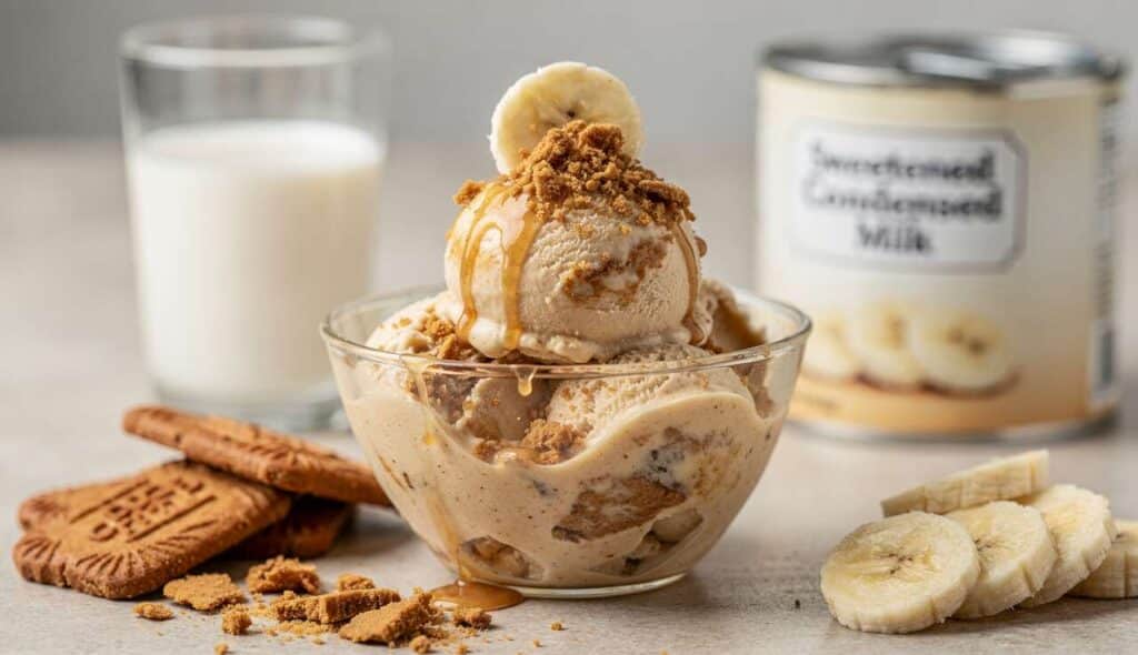 Glace banane spéculoos : recette facile et rapide
