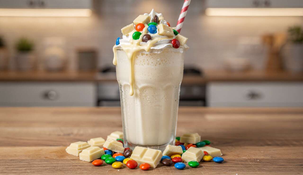 Recette Milkshake Chocolat Blanc et M&M's : gourmandise Rafraîchissante