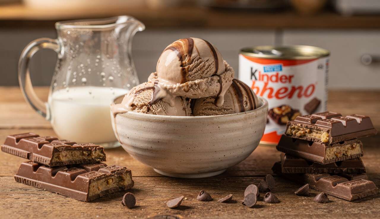 Recette de glace italienne Kinder maison
