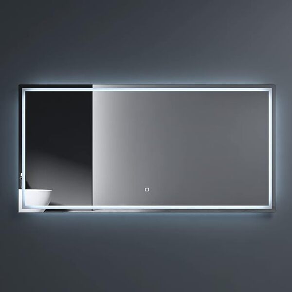 doporro Miroir de Salle de Bains Lumineux avec Éclairage LED Glace Éclairé 140x70cm