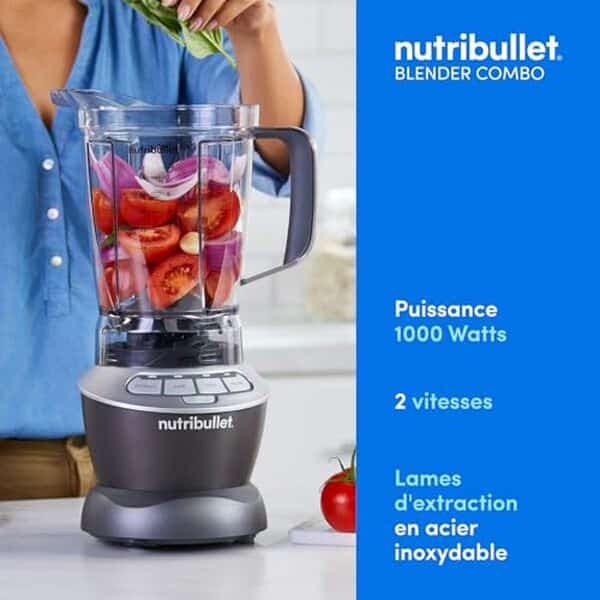 Découvrez notre test complet du Nutribullet NBF450DG 1000W et plongez dans les détails de sa puissance et polyvalence pour des préparations réussies