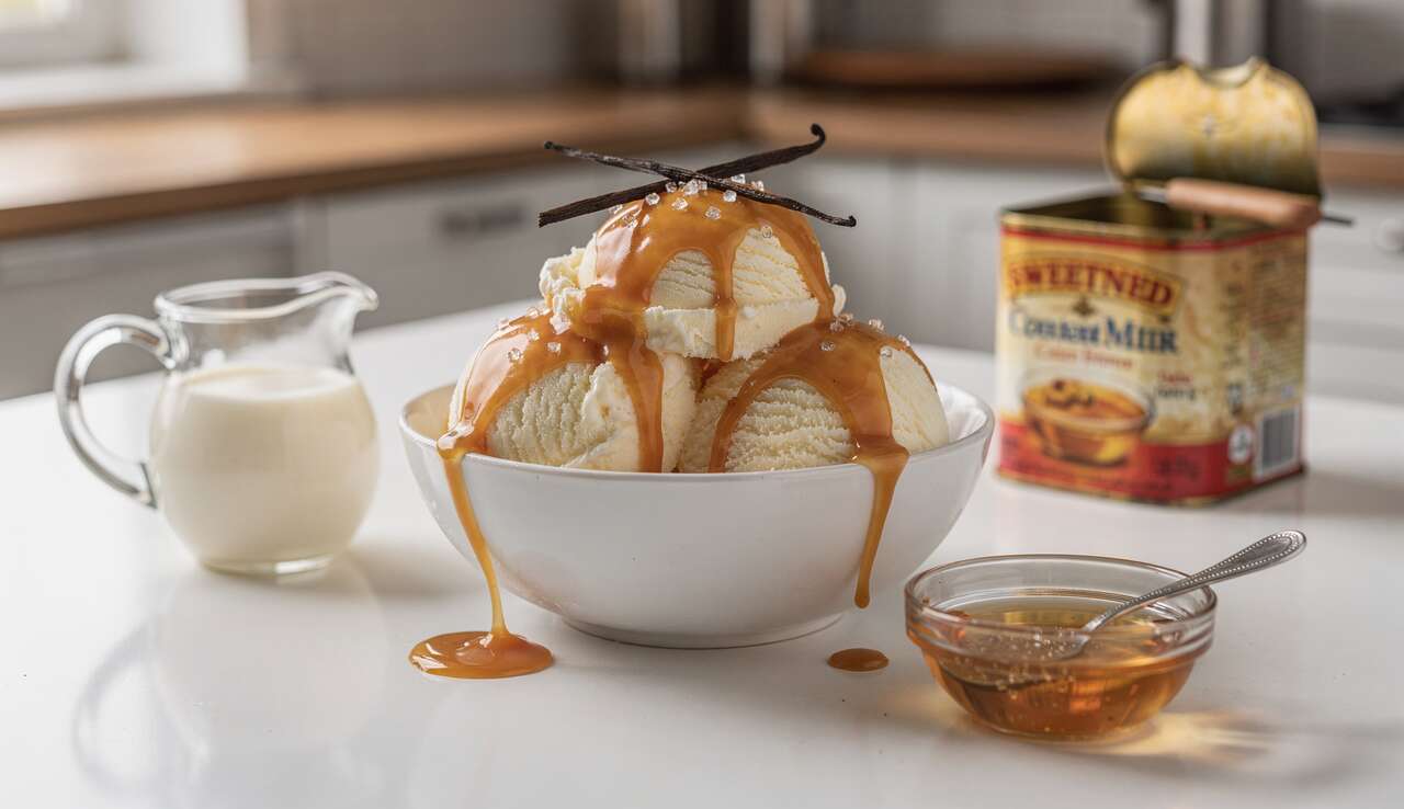 Glace à la vanille : recette ultra gourmande au caramel