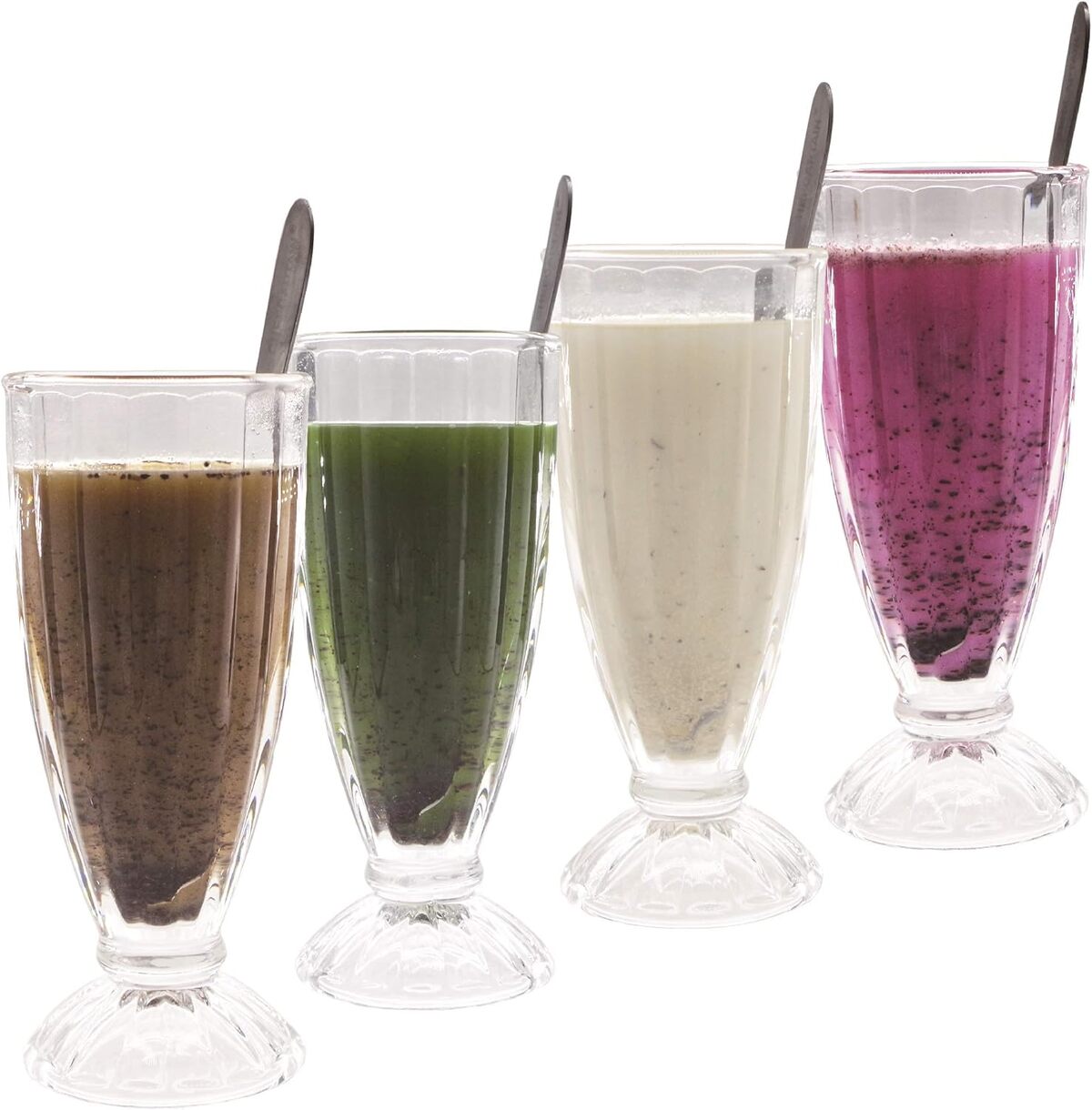 Avis sur les verres à milkshake Chefcaptain avec cuillères en inox