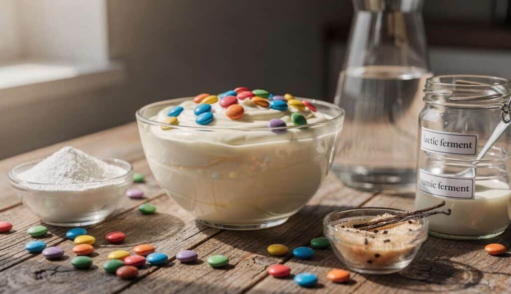 Yaourt vanille et Smarties maison : recette facile