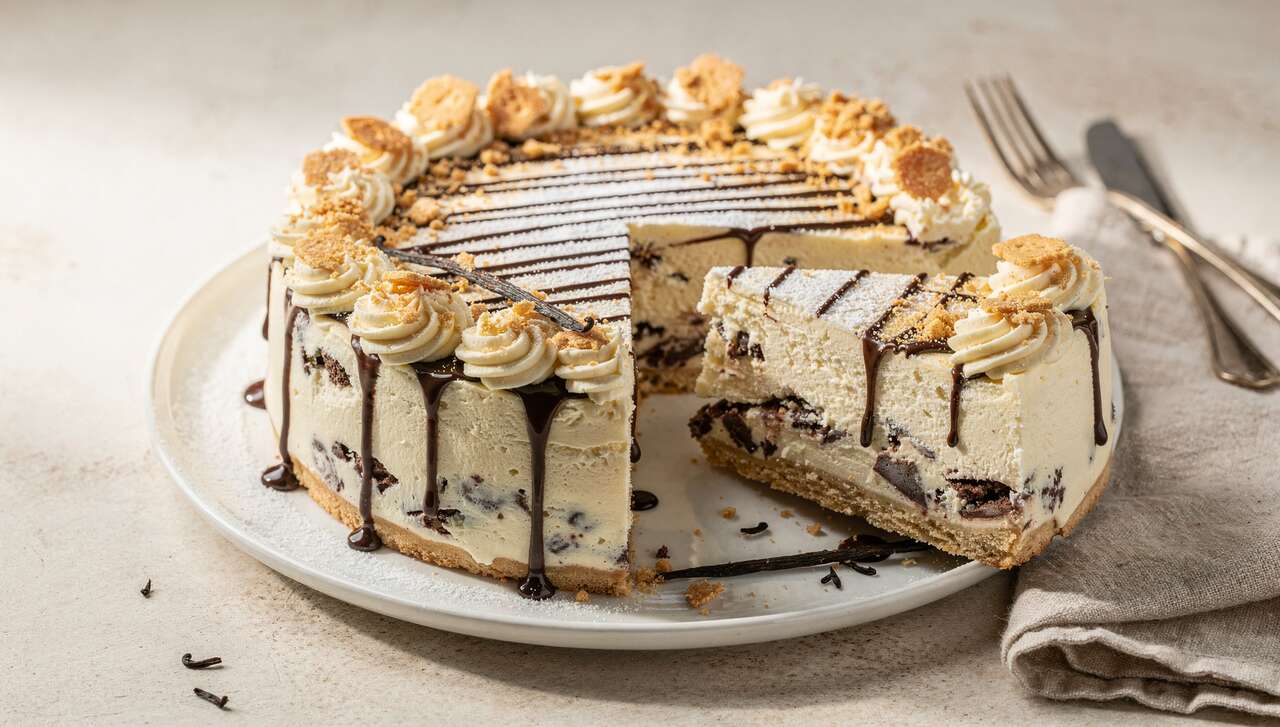 Cheesecake Glacé Stracciatella : recette Gourmande