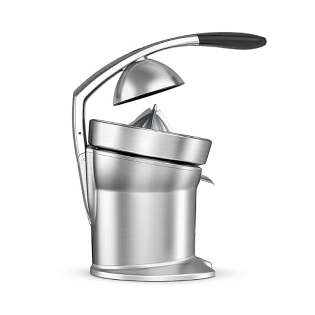 Test du presse-agrumes Sage The Citrus Press Pro : efficacité et design en aluminium brossé