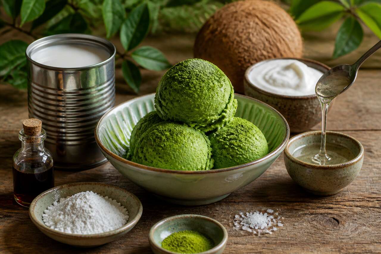 Glace au matcha sans œufs ni laitages : recette facile