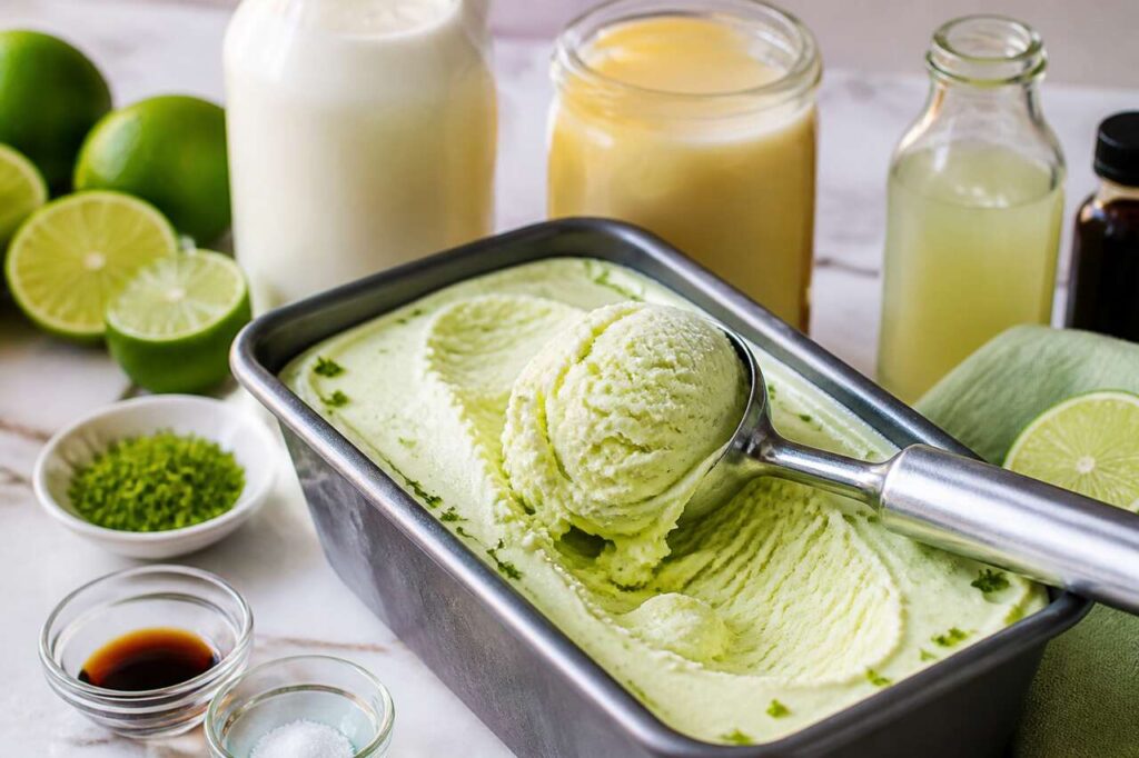 Glace citron vert facile : sans sorbetière, sans œufs