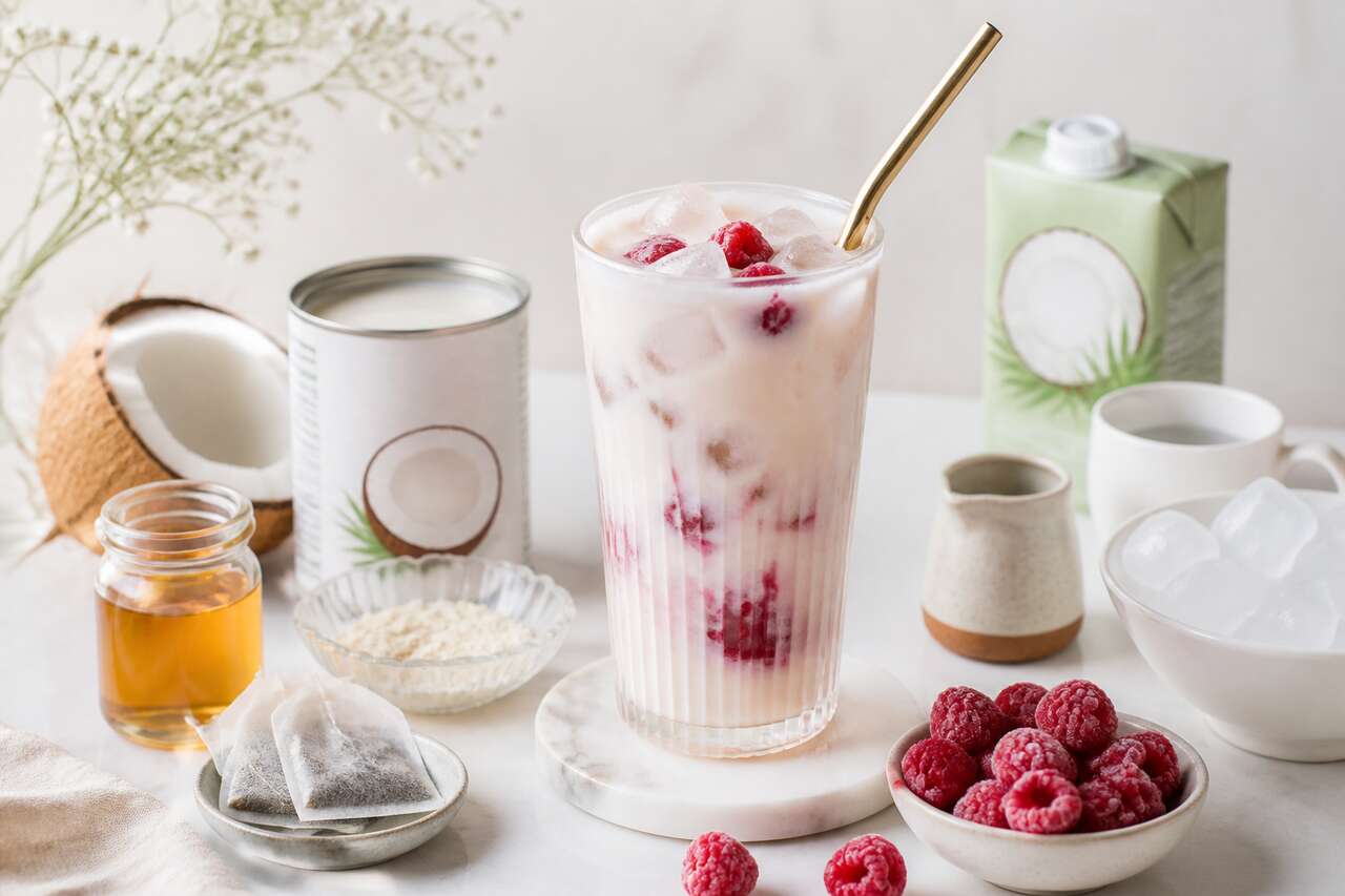 Thé blanc glacé coco framboise : une recette rafraîchissante