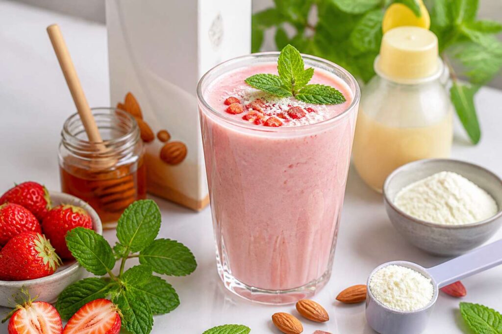 Smoothie fraises et menthe du jardin : recette fraîche et facile