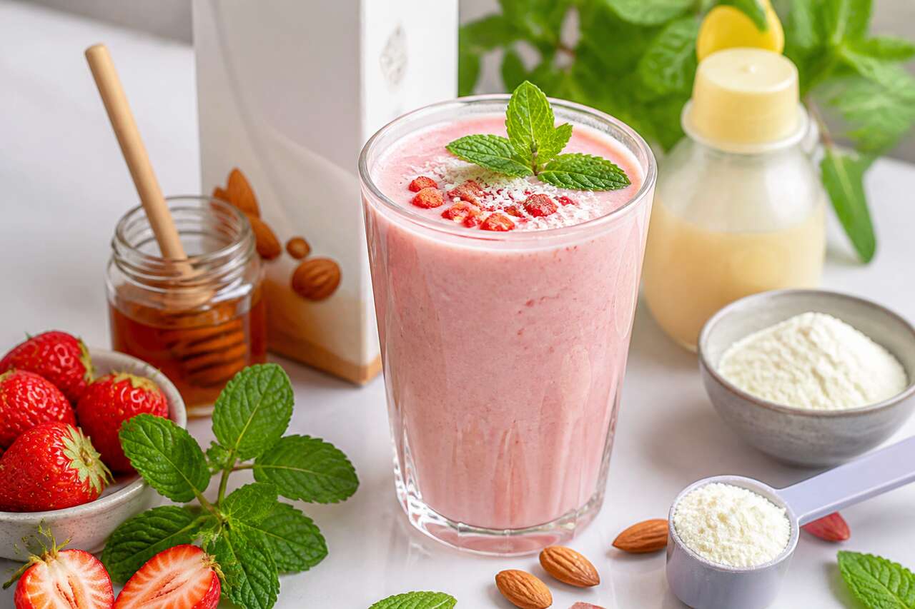 Smoothie fraises et menthe du jardin : recette fraîche et facile