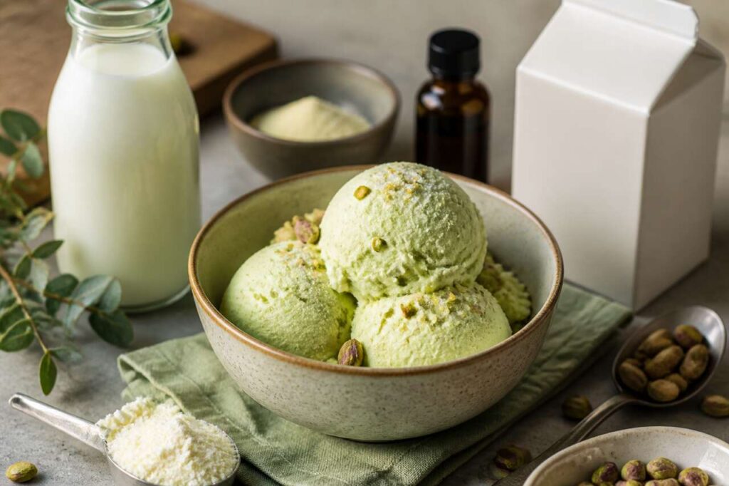Glace à la pistache : recette onctueuse avec pâte maison