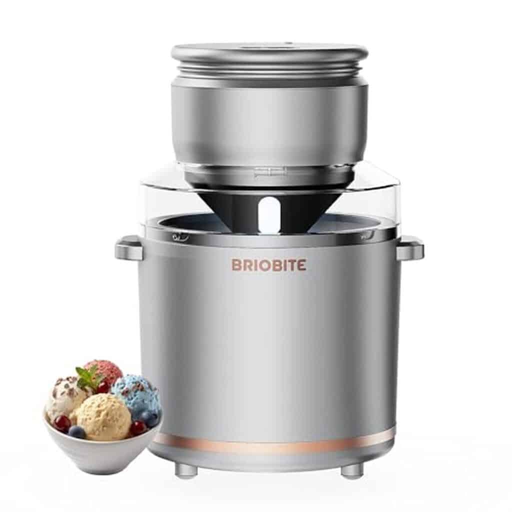 Test : briobite machine à crème glacée électrique 1, 1 L argent