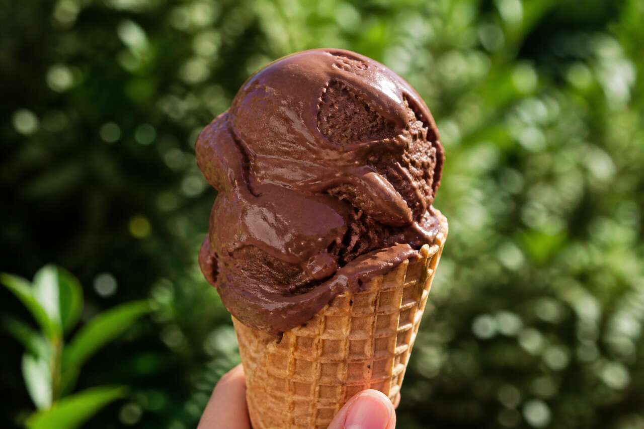 Crème glacée au chocolat intense et crémeuse Crème glacée au chocolat intense et crémeuse